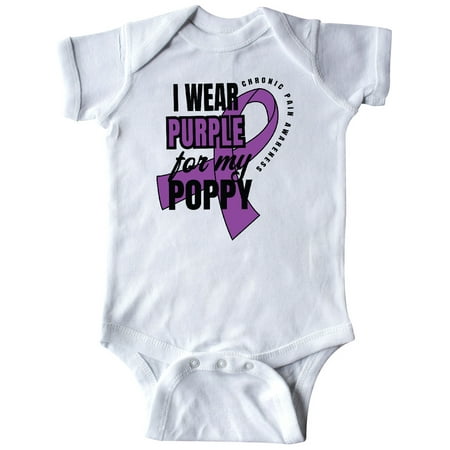 

Inktastic Chronic Pain I Wear Purple For My Poppy Gift Baby Boy or Baby Girl Bodysuit