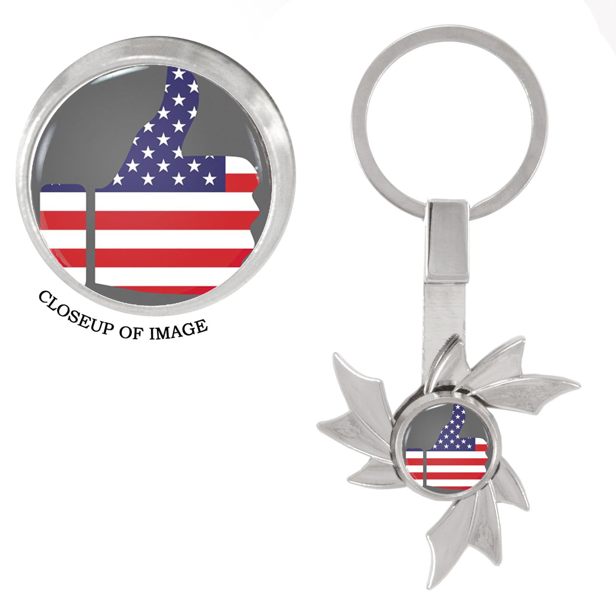 Thumps up spinner keychain 