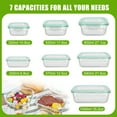 thumbnail image 2 of GARITIN Glass Food Storage Containers with Lids, 7 Pack Airtight Meal Prep Containers Glass, Tupperware Set, Microwave/Oven/Freezer/Dishwasher Safe Lunch Box Containers, 2 of 6