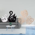 thumbnail image 2 of Elegantes figuras de cisne de y hojas de palma, arte de pared de madera, escultura creativa de animales para oficina, hogar, baño, decoració, 2 of 8