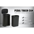 thumbnail image 5 of FOA Ament 13 Gallon Stainless Steel Step Foot Pedal Trash Can in Black, 5 of 14