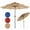 Khaki-1, variant on Gianna 10FT 3-Tier Solar Patio Umbrella with 32 LED Lights, Outdoor Umbrellas with Push Button Tilt and Crank,Khaki