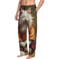 thumbnail image 6 of Fuzoiu Haystack Meditating Cat Print Men's Pajama Pants,Lounge Pants for Men,Lounge PJ Bottoms,Sleepwear Pants with Drawstring Pockets -XX-Large, 6 of 6