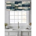 thumbnail image 4 of Turquoise Green Geometric Curtain Valances for Windows, Vintage Modern Abstract Art Kitchen Valance Window Treatment, Light Filtering Block Curtains for Bathroom/Bedroom/Living Room 54'' x 18'', 4 of 9