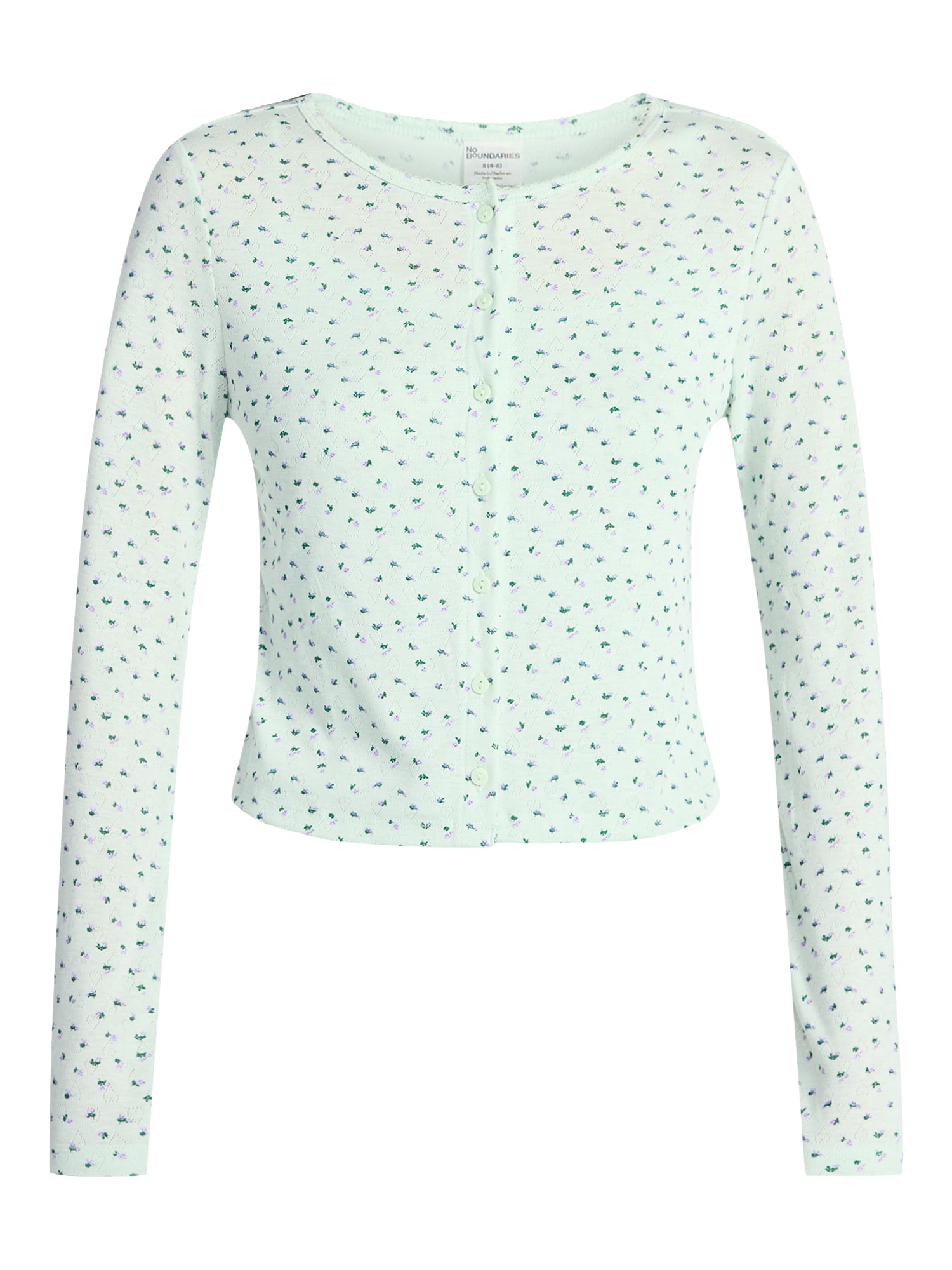 No Boundaries Sleep Pointelle Knit Cardigan, Women’s XXS-3X