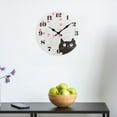 thumbnail image 1 of Reloj de Pared Divertido Macarena con Diseño de Gato Redondo Silencioso 30 cm, 1 of 8