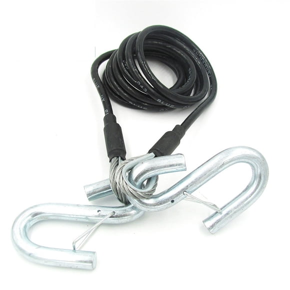 Corde Métallique Crochetée Haute Charge Revêtue Noire Rugueuse Galvanisée, Facile à Utiliser