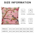 thumbnail image 6 of Nawypu Encasa Botanical Spring Throw Pillow Covers | Floral Print Dusty Pink Birds  | No Insert | Double Sided Pattern Vintage Look | Spring Outdoor Digital Print Pillowcases White, 6 of 6