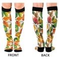 thumbnail image 4 of FORMRS Womens Knee High Socks Casual Long Thick Travel Daily Wear, 1 Pair, Beige Leaves, 4 of 6