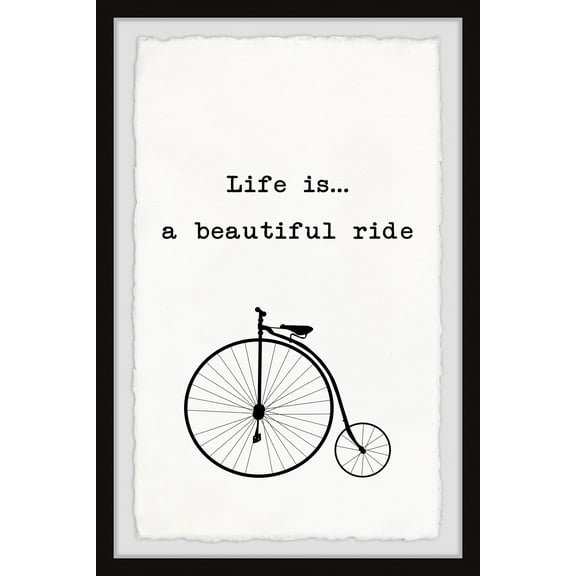 Marmont Hill Life Is A Beautiful Ride Framed Wall Art, 16.00" x 1.50"