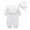White, variant on WUANDIXFA Infant Newborn Baby Girl Long Sleeve Romper Clothes Outfit with Cute Hat Jumpsuit 3 6 9 12 Months,Red,0-3 Months