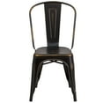 thumbnail image 7 of Flash Furniture Blake Commercial Grade 4 Pack Distressed Copper Metal Indoor-Outdoor Stackable Chair, 7 of 7