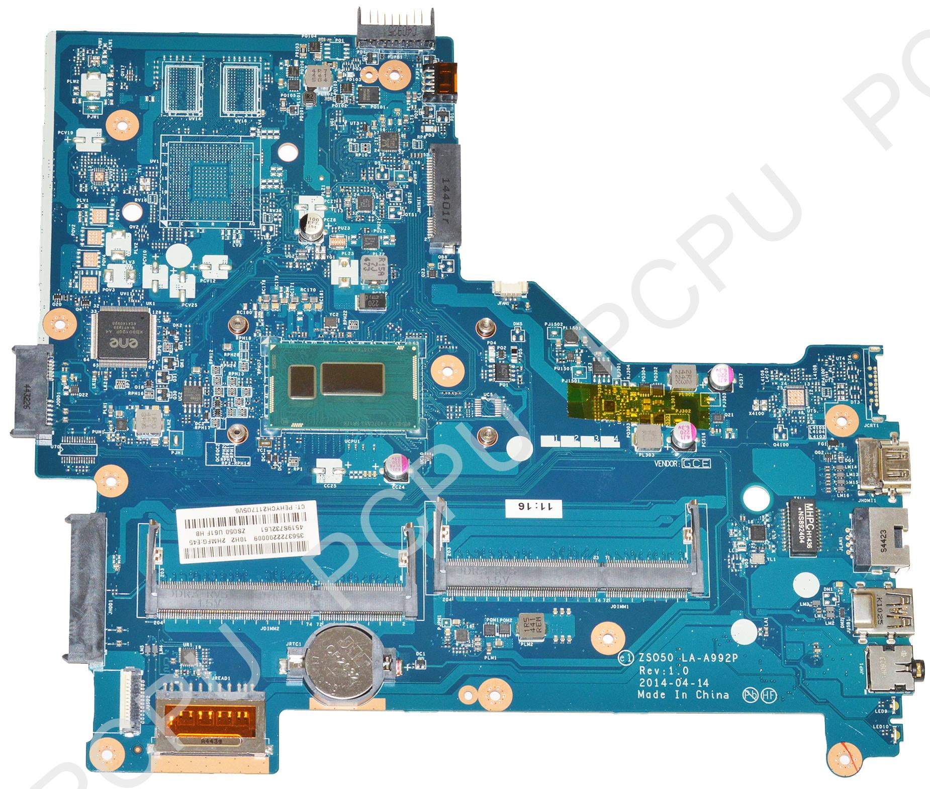 0V51V Dell Inspiron 15-5558 Laptop Motherboard w/Intel Pentium N3540 2.16Ghz CPU