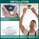 thumbnail image 4 of Uxcell 60 Pcs Clips de Luz Empotrada, Clips en C para Luz de Lata de Acero Inoxidable 304 con Tornillos Autoperforantes para Latas de 5 a 6 Pulgadas, 4 of 7