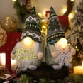 thumbnail image 4 of Yoyauz Glow Christmas Dwarf, 9 Inch (Approx 22.9cm) Glowing Nose and Merry Christmas Dwarf Statue Elf Plush Christmas Decoration - White Winter Holiday Dwarf for Indoor Christmas Decoration, 4 of 11