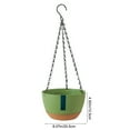 thumbnail image 3 of Apmemiss Hanging Planter 8 Inch, Water Absorption Flower Pot for Indoor Outdoor Plants, Plastic Hanging Basket with Chain for Balcony Garden Decor, 3 of 6
