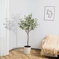 thumbnail image 5 of WOKERUI 5FT Eucalyptus Artificial Tree in Black Plastic Pot, 5 of 7