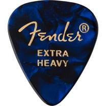 Fender 351 Shape Premium Celluloid Picks for Guitars, Extra-Heavy, 12-Pack, Blue Moto