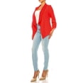 thumbnail image 3 of Women's Woven Casual Relaxed Fit Open Front Blazer Jacket, 3 of 5