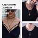 thumbnail image 2 of Collar de urna de reloj de arena para mujer y hombre, acero inoxidable/18 quilates, 2 of 5