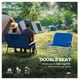 thumbnail image 4 of Double Folding Camping Chair Loveseat for 2 Adults, Portable Camping Couch with Cupholders, Outdoor Backpacking Beach Sports Travel Chair - Blue, 4 of 7