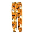 thumbnail image 3 of Crop Top pour Enfants Imprimé Halloween Col Rond Manches Longues Taille Élastique Pantalon Maison, 3 of 5