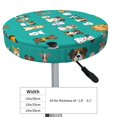 thumbnail image 2 of Cartoon Dogs Round Bar Stool Seat Covers, Elastic Round Chair Cover Stool Seat Slipcover Bar Stool Cushions Round Pad for 12-14 inch, 2 of 5