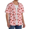 thumbnail image 2 of Gukieu Flowers And Ladybugs Print Men's Short-sleeved Shirts, Button-down Pocket Shirts, T-shirts, Beach Vacation Travel Summer Clothing-Medium, 2 of 5