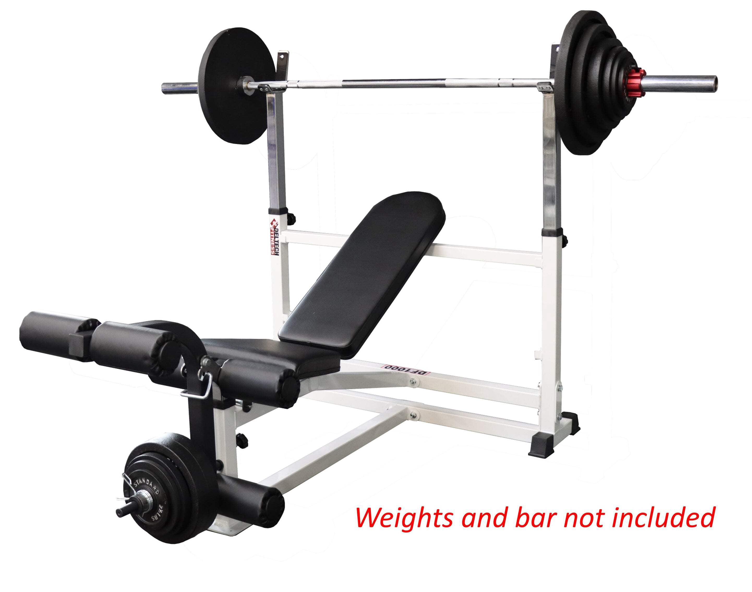 Deltech Fitness Adjustable Olympic Weight Bench with a Maximum Capacity of 750 lbs (DF1000)