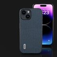 thumbnail image 4 of For iPhone 15 ABEEL Genuine Leather Luxury Black Edge Phone Case, 4 of 5