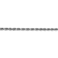 thumbnail image 2 of Real 14kt White Gold 4mm Diamond Cut Quadruple Rope Chain Chain Bracelet; 7 inch; for Adults and Teens, 2 of 4