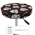 thumbnail image 2 of Kdxio PUG Print Stool Covers Round,Stretch Round Bar Stool Covers Washable Bar Stool Cushion Slipcover for 12-15 Inch Chair, 2 of 5
