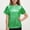 Green, variant on Children Boys Girls Glitter Shiny Metallic T Shirt Short Sleeve Crewneck Tops Jazz Hip Hop Modern Dance Blouse Gold