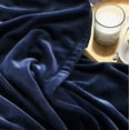 thumbnail image 4 of Black King Size Solid Flannel Throw Plush Cozy Super Soft Warm Bed Blanket, 4 of 4