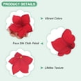 thumbnail image 2 of Uxcell 10-Pack Artificial Plumeria Flower Heads, 3.94"/ 10cm Fake Plumeria Flowers Silk for DIY Crafts, Red, 2 of 6