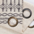 thumbnail image 4 of Curtainking Farmhouse Linen Curtains Boho Embroidery Drapes 96 inch Light Filtering Window Curtain for Living Room Bedroom Grommet 2 Panels Grey on Beige, 4 of 8