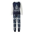 thumbnail image 2 of Christmas Family Matching Pajamas Set Letter Print Tops+Striped Pants Xmas Holiday Pjs Sleepwear Loungwear, 2 of 6
