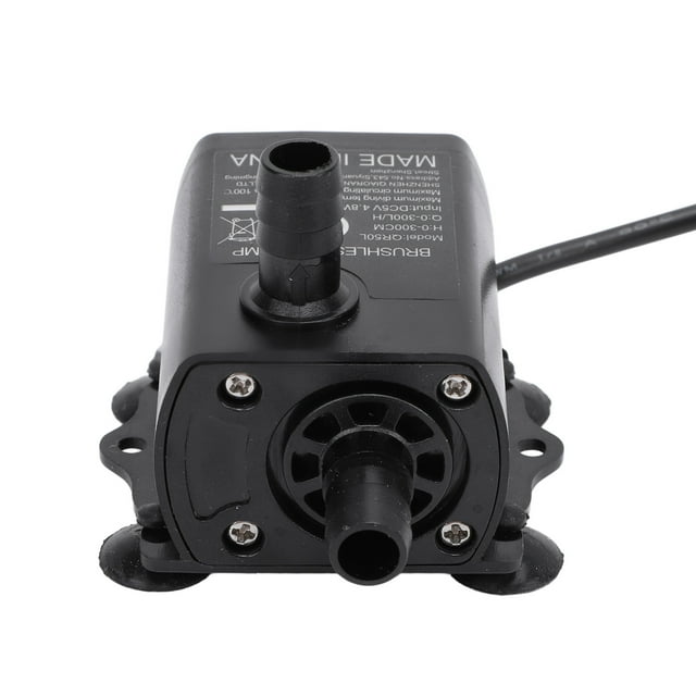 Fuente de Acuario de Bomba de Agua Sumergible, Función de Ajuste de Flujo 4.8W IP68 Bomba de Agua de Acuario Resistente Al Agua 300L/H Para Estanc