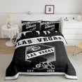 thumbnail image 2 of Erosebridal Ensembles de Couette de Football Américain Taille Grand, Literie de Joueur de Sport Ensemble de Couette Grand, Décor Imprimé Rugby (Las Vegas), Réversible, Ultra Doux, 3 Pcs, 2 of 7