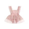 thumbnail image 2 of Baby Girls Romper, Sleeveless Square Neck Sequins Party Princess Tulle Dress for 3-18 Months, 2 of 10