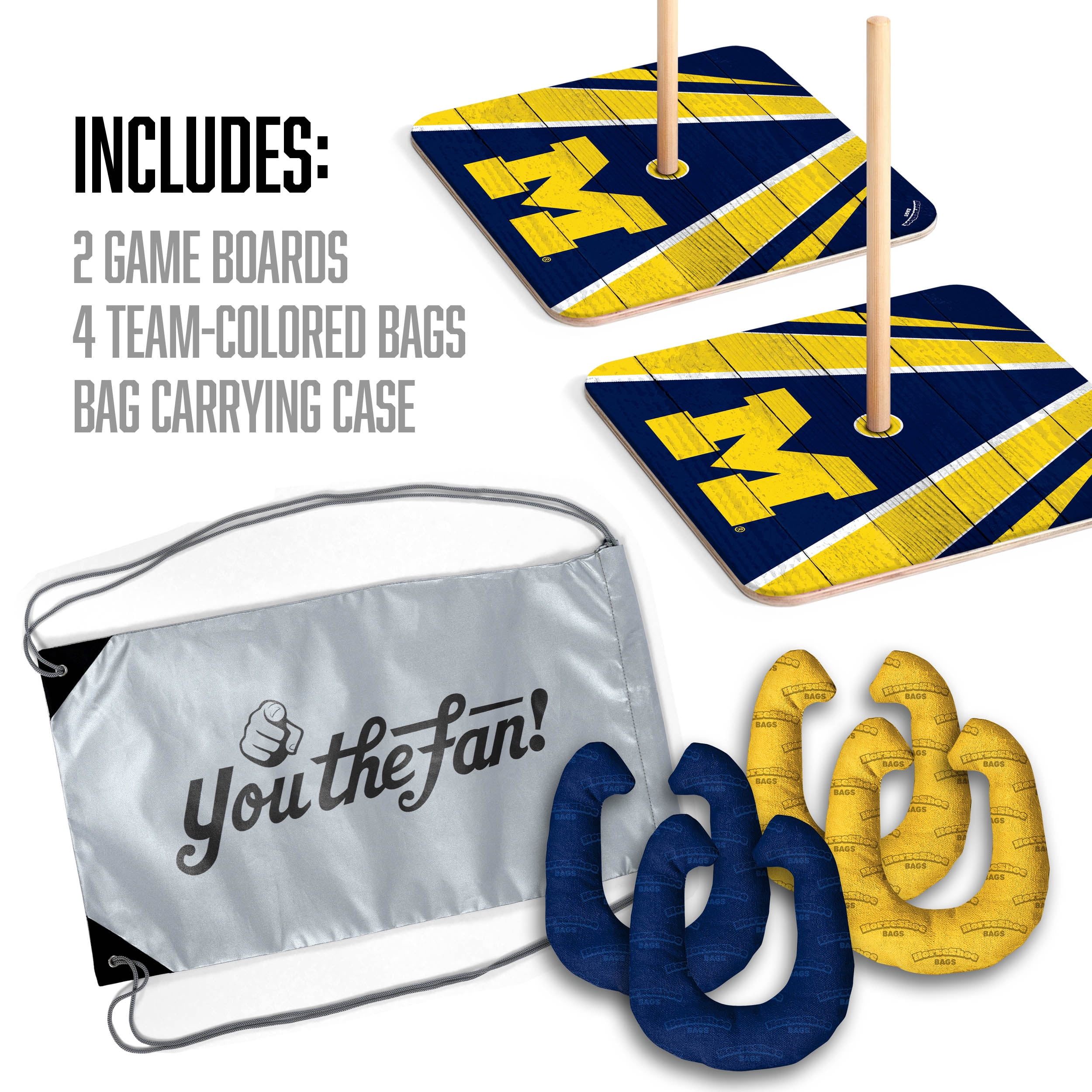 YouTheFan NCAA Michigan Wolverines HorseShoe Bags