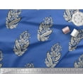 thumbnail image 2 of Soimoi Polyester Crepe Fabric Leaves & Floral Block Print Fabric by The Yard 42 Inch Wide, 2 of 3