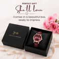 thumbnail image 7 of Jessica Simpson Women’s Rose Gold Watch – Leather Band Dress Watch with Faceted Crystal Dial, Quartz Movement, Elegant Fashion Wristwatch for Women, 7 of 7