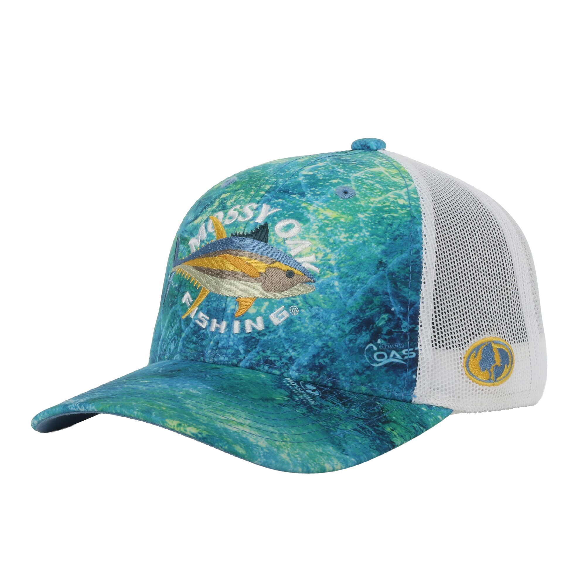 Mossy Oak® Fishing Coastal Inshore Mesh Cap – Mid Profile Snapback, One Size