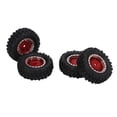 thumbnail image 3 of RC Car Wheels And Tires, Exquisite Craftsmanship Environmentally Friendly Aluminum Alloy 1/16 RC Wheel Hub Set  For Remote Control Vehicle Red, 3 of 8