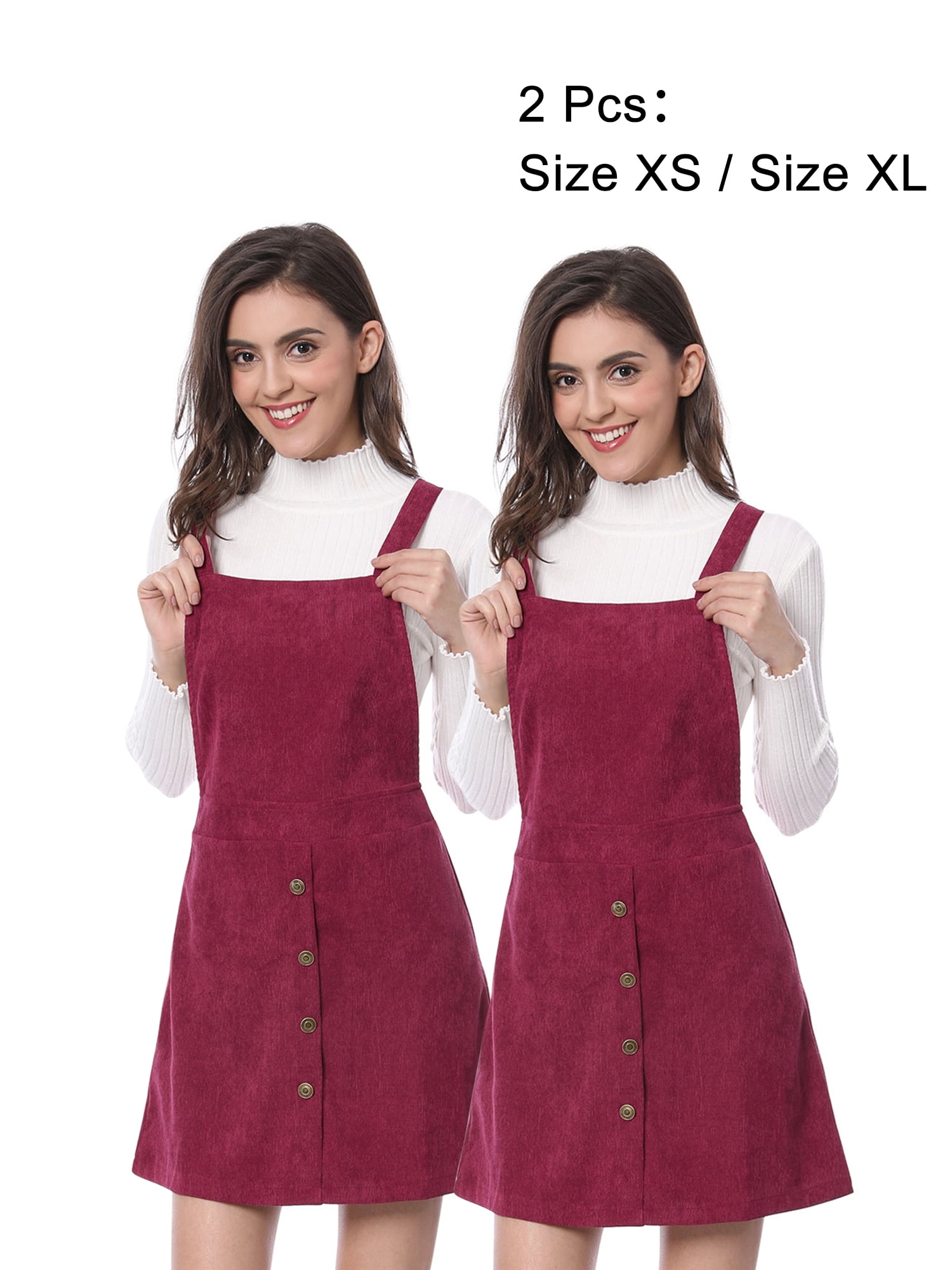 burgundy overall skirt