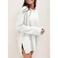 thumbnail image 5 of Chase Secret Women Crewneck Tops Waffle Knit Long Sleeve Shirts Casual Loose Solid Color Tunic Tops Lightweight Pullover, 5 of 6