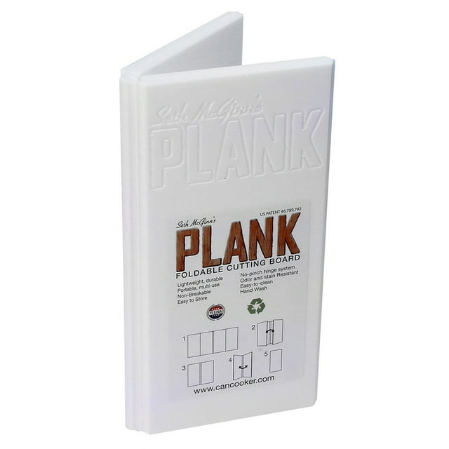 CanCooker SMP1408 8 x 16-Inch Seth McGinn's Plank Foldable Cutting Board, White