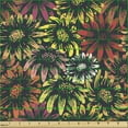 thumbnail image 2 of Ambesonne Floral Fabric by the Yard Upholstery, Vintage Daisy Sunflower, 1 Yard, Multicolor, 2 of 5