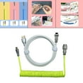 thumbnail image 4 of MERIGLARE USB to Cable Coiling Spring for Mechanical Keyboard Green White, 4 of 8